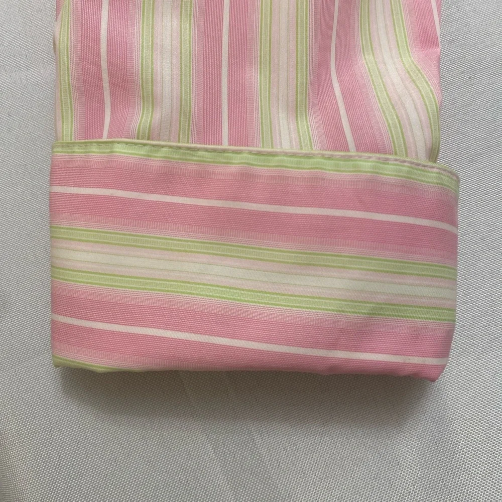 Foxcroft Non-Iron fitted stretch striped button up shirt Size 10 - Picture 10 of 15